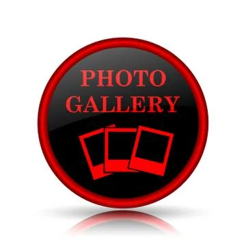 Photo gallery icon. Internet button on white background.. Stock Illustration