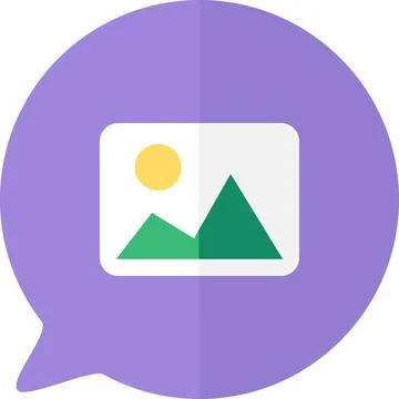 Photo gallery phone application button icon vector イラスト素材