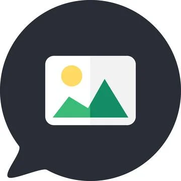 Photo gallery phone application button icon vector Stock Illustration