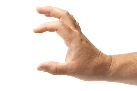 A photo of hand with clipping paths Stock Photos