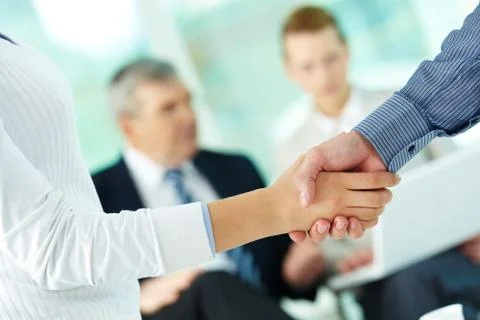 Photo of handshake of business partners after striking deal Stock Photos