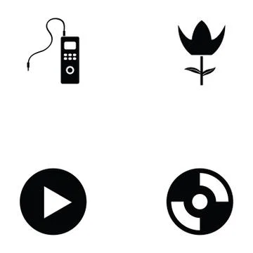 Photo icon set Stock Illustration