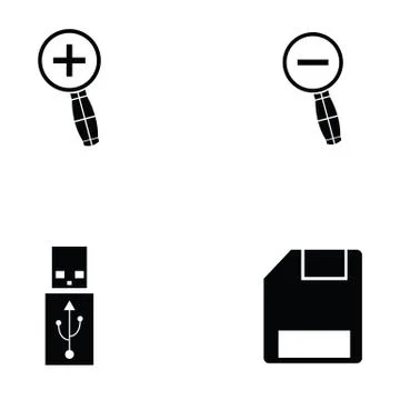 Photo icon set Stock Illustration