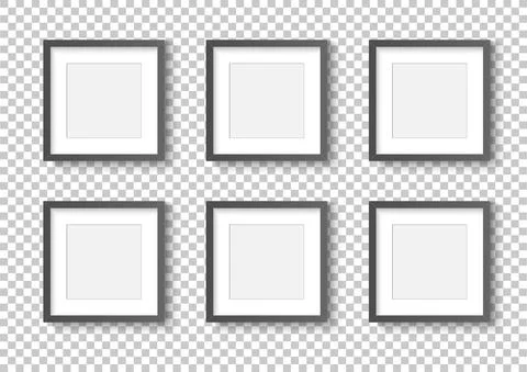 Photo image frame. Wall picture mock up for photograph composition Stock Illustration