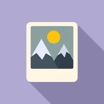Photo interface icon flat vector. Web camera Illustrazione stock