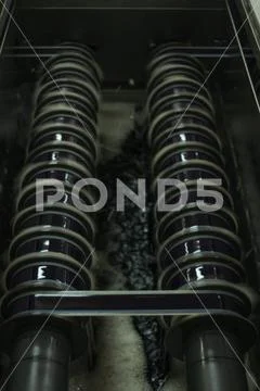 Photo from the interior of the movie production factory. Stock Photos