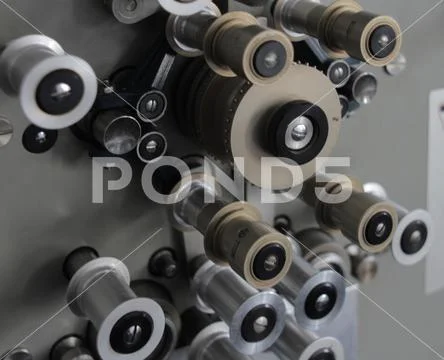 Photo from the interior of the movie production factory. Stock Photos