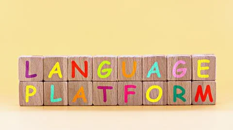 Photo on language platform  theme Stock-Fotos