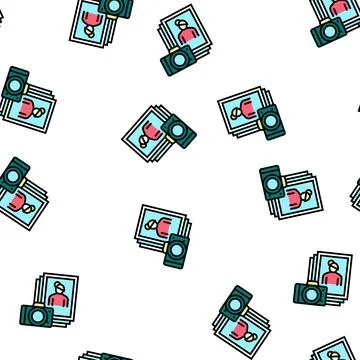 Photo leisure vector seamless pattern Illustrazione stock