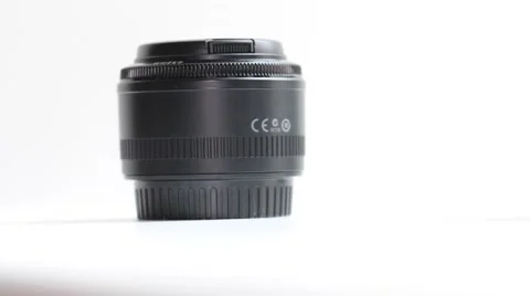 Photo lenses on white background Stock Footage 63995953