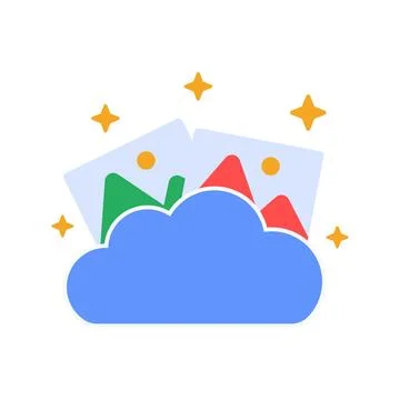 Photo memory cloud Stock Illustration