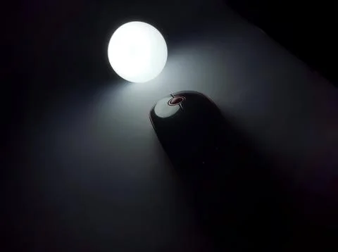 Photo of mouse in the dark Stock Photos