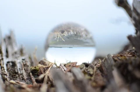 Photo Orb on the Beach edited image Stock Photos