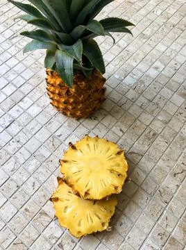 Photo pineapple on a white background, isolate, cut Foto stock