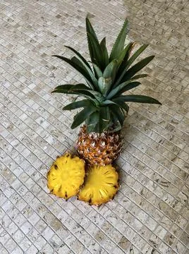 Photo pineapple on a white background, isolate, cut Stock Photos