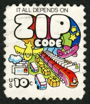 Photo, Postage, USA, Zip code, 1973,Stamp, postage stamp, mail, letter, Photos