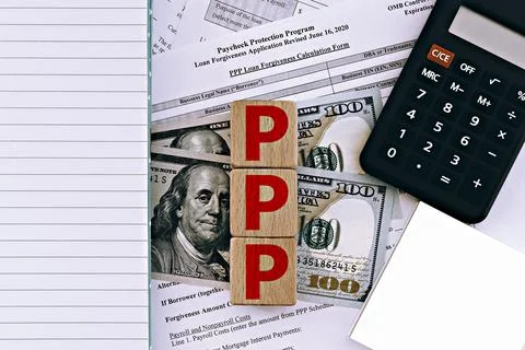 Photo on ppp (paycheck protection program) theme 库存照片