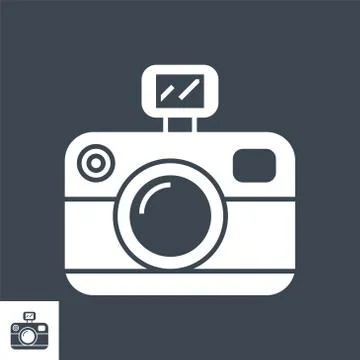 Photo Presentation Vector Glyph Icon Stock Illustration