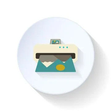 Photo print flat icon Stock Illustration