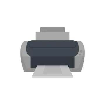 Photo printer icon, flat style Stockillustratie