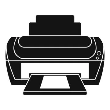 Photo printer icon, simple style Illustrazione stock