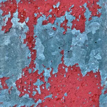 Photo realistic seamless texture pattern of paint peeling at walls. Stockfoto's
