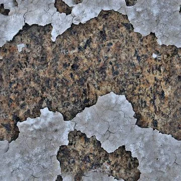 Photo realistic seamless texture pattern of paint peeling at walls. Stockfoto's