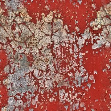 Photo realistic seamless texture pattern of paint peeling at walls. Stockfoto's