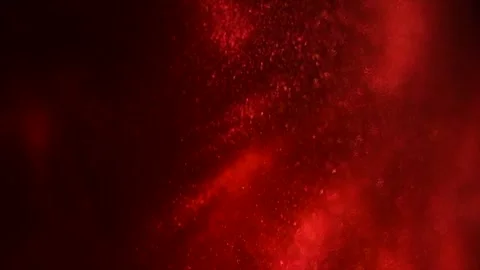 Photo of red particles floating background, Liquid red metallic dust Stock Footage 317851133