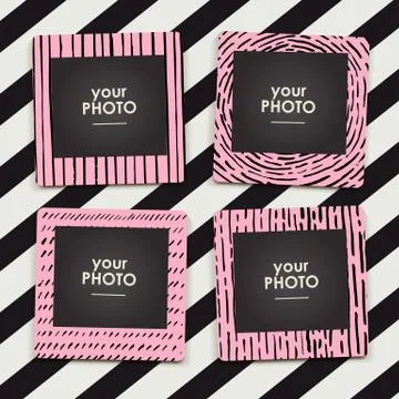 Photo retro frame Stock Illustration