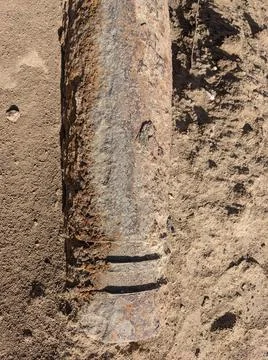 Photo of rusty  unexploded gun shells as a war remenants 스톡 사진
