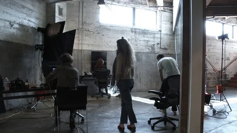 Photo Shoot Behind The Scenes Stock Footage 73704292
