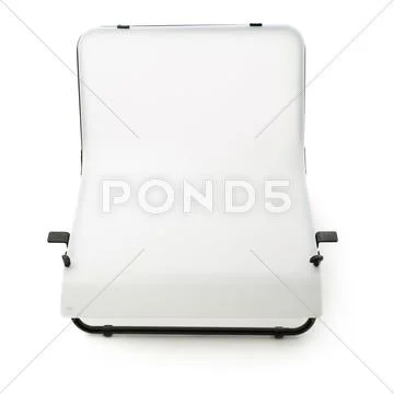 Photo shooting table over isolated white background Stock Photos