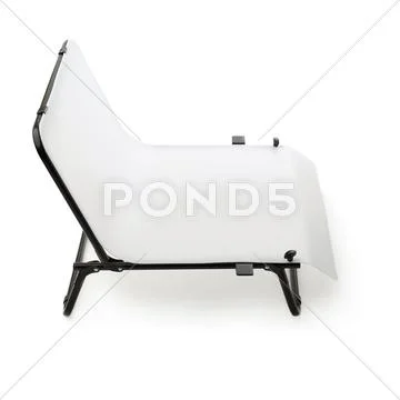 Photo shooting table over isolated white background Stock Photos