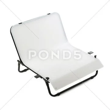 Photo shooting table over isolated white background Stock Photos