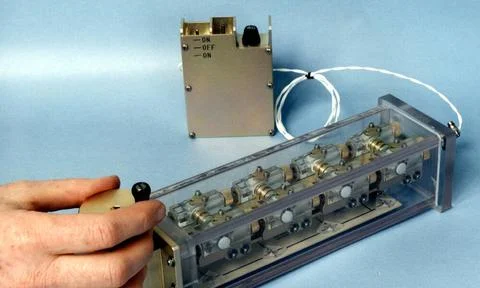 This photo shows the Handheld Diffusion Test Cell (HH-DTC) apparatus flown... Stock Photos