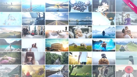 Photo Slide Opener After Effects stock