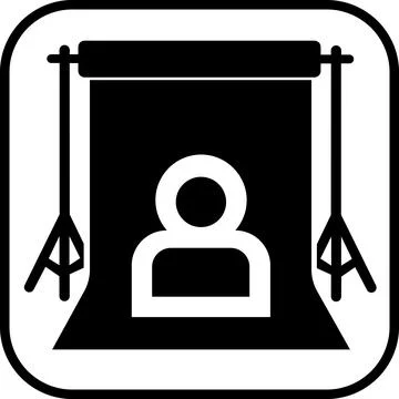 Photo studio background stand portrait icon Stock Illustration