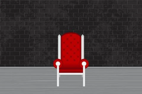 Photo studio with bricks wall and wooden floor vector illustration Stock Illustration