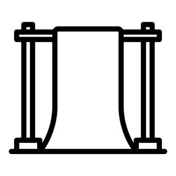 Photo studio design wall icon outline vector. Camera shoot Stock Illustration