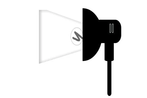 Photo studio lighting tool clip art image on white background  Stock Illustration