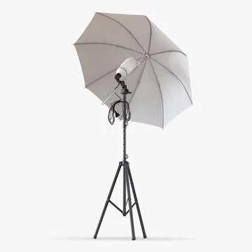 Photo Studio Lighting Umbrella 3D Model