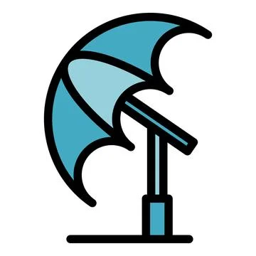 Photo studio umbrella icon vector flat Stock Illustration
