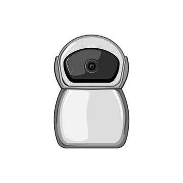 Photo table web camera cartoon vector illustration Stockillustratie