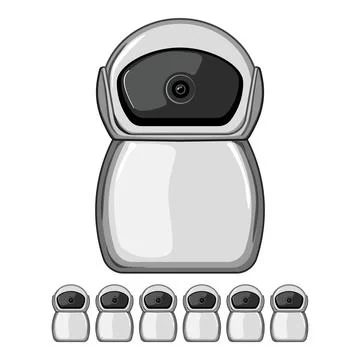 Photo table web camera cartoon vector graphic 库存插图