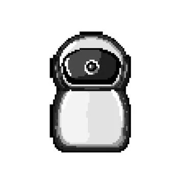 Photo table web camera pixel art vector illustration Stock Illustration