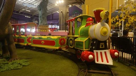 Photo of train games at Transmart Studio Padang Stock Photos