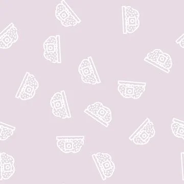 Photo trap gadget line vector seamless pattern Stock Illustration