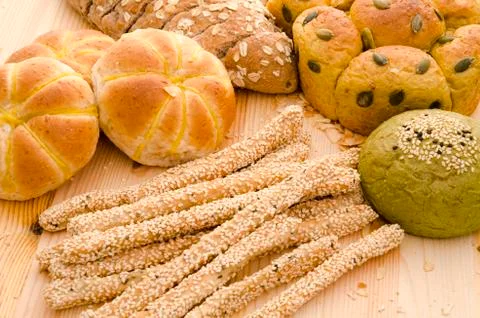 Photo of various assorted bread Stock Photos
