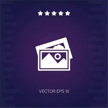Photo vector icon Stock Illustration